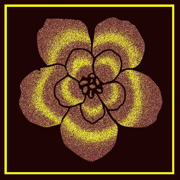 Tan And Gold Flower On Brown Laura B Haw Art Celebrativity