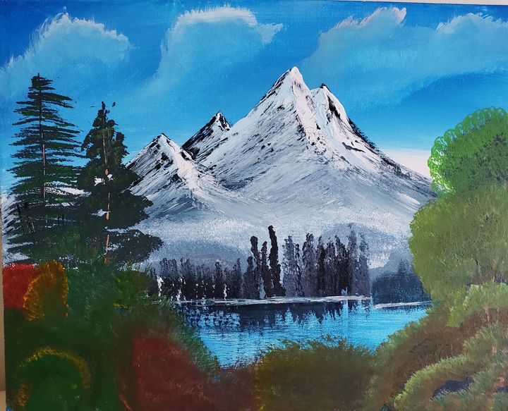 Standing Tall Himalaya Colourwithharshil Paintings Prints Landscapes Nature Mountains Artpal