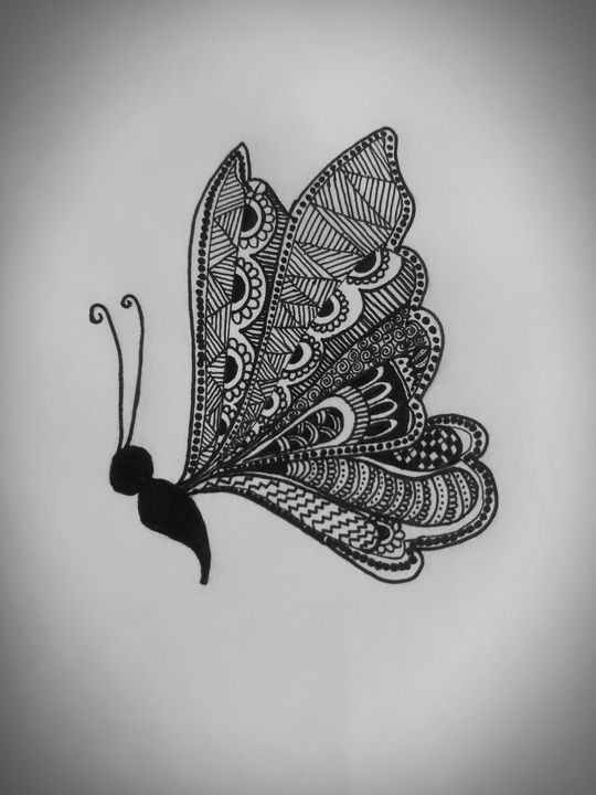 butterfly madhubani painting