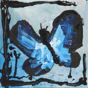 Blue butterfly, by Luna