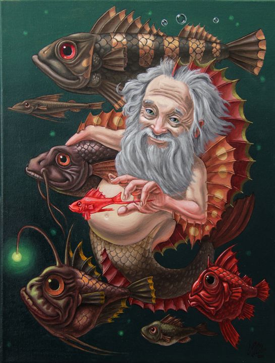 Merman - Victor Molev - Paintings & Prints, Fantasy & Mythology ...