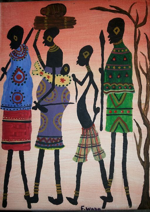 safari - tinga tinga - Paintings & Prints, Ethnic, Cultural, & Tribal ...