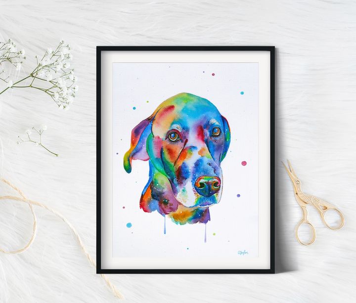 Rainbow Lab - Rainbow Animals - Paintings & Prints, Animals, Birds, & Fish,  Dogs & Puppies, Labrador Retriever, Black Lab - ArtPal