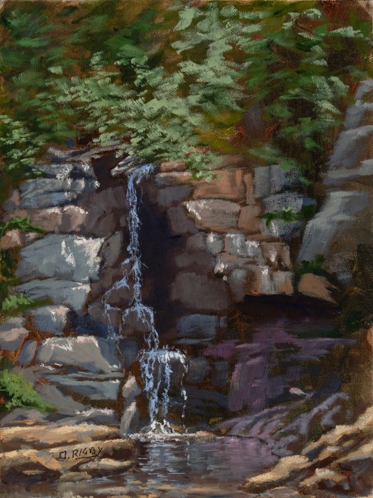 Trickle Waterfall Upper Provo River - Dane Rigby Fine Art