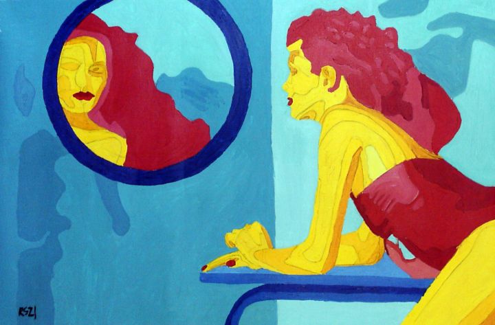 Woman in Mirror - Randall Steinke