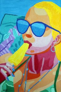 Woman with Popsicle