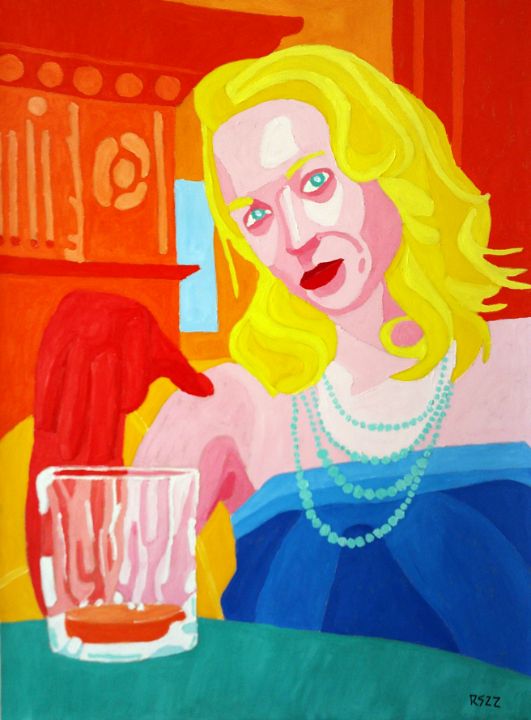 Woman with Drink - Randall Steinke
