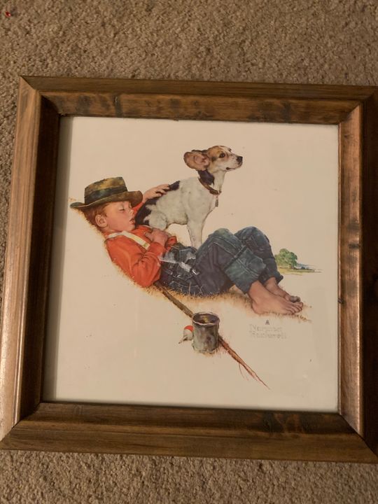 Boy Fishing/Sleeping/And His Dog - Tjb Dyna gallery - Paintings & Prints,  Childrens Art, Other Childrens Art - ArtPal