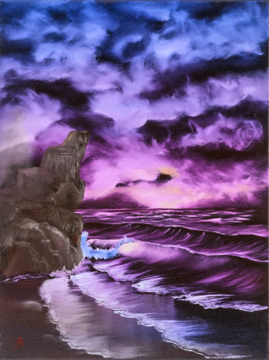 Purple Sunrise Seascape - Anthony Berger