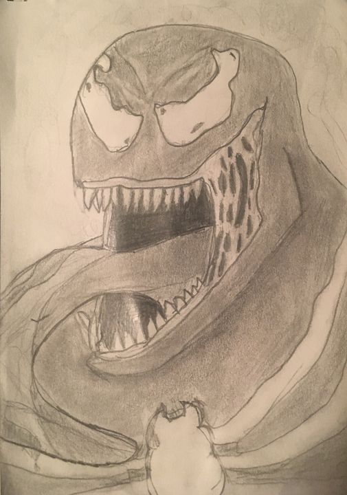 venom face drawing