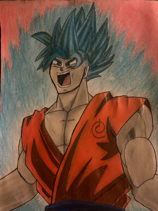 Drawing Goku Super Saiyan Blue Kaioken