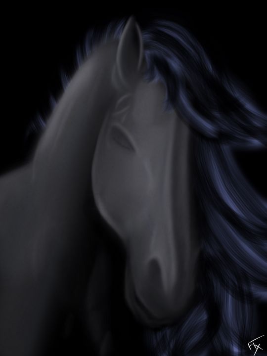 Shadow Horse - Flxmingo - Digital Art & AI, Fantasy & Mythology ...