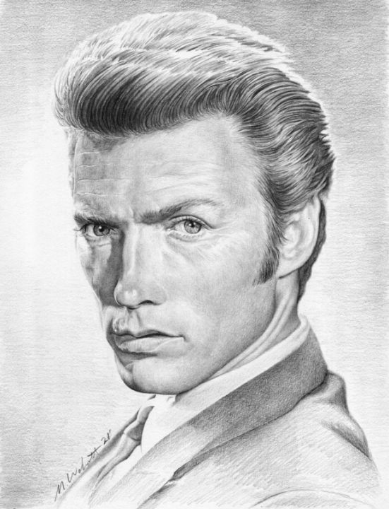 Clint Eastwood Drawing by Samuel Hales | Saatchi Art