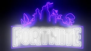 Fortnite Neon geek game sign