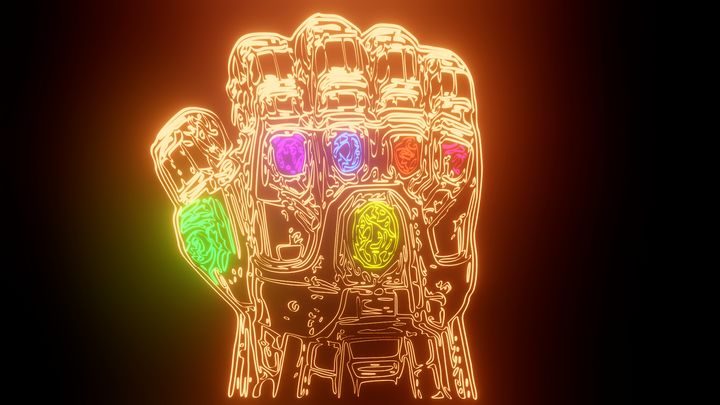 Thanos infinity gauntlet neon sign - Wallking Art