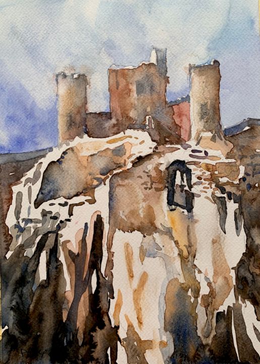 Castle on the rock - Patty68art - Paintings & Prints, Landscapes ...