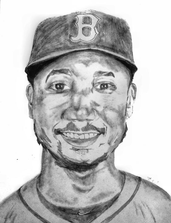 Mookie Betts MLB Portrait - TC Art - Drawings & Illustration, People &  Figures, Portraits, Male - ArtPal
