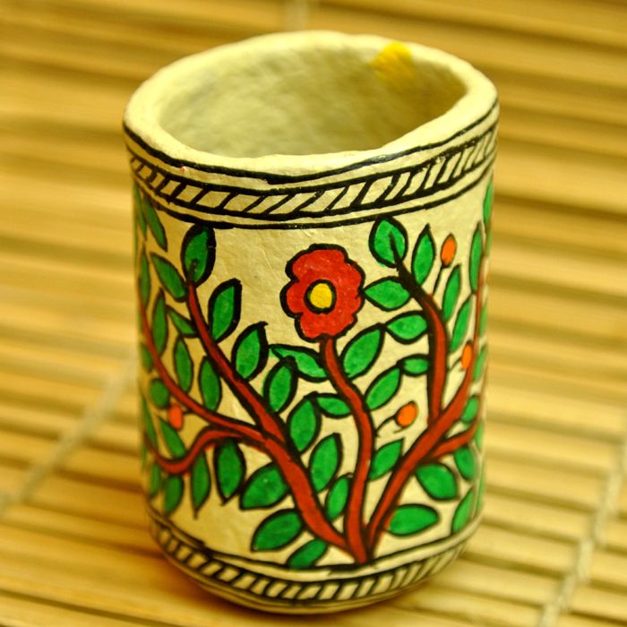 Paper Machie Pen Holder - nikhilbrothershandicrafts