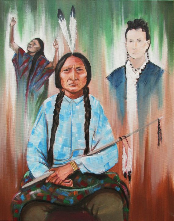 Sitting Bull and Caroline - Art By Cyril