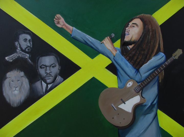 Marley, Garvey and Selassie - Art By Cyril - Paintings & Prints, Ethnic ...