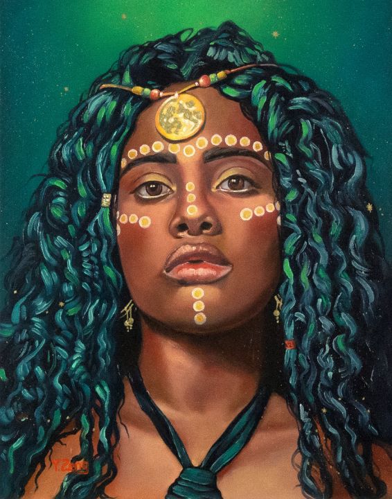 Moon priestess - Yue Zeng - Paintings & Prints, People & Figures ...