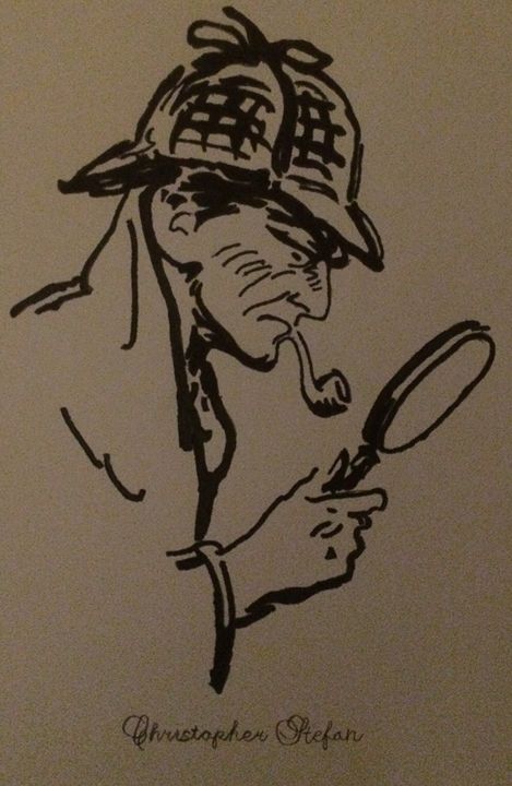 Holmes gave me a sketch of the events” — illustration to Arthur Conan  Doyle's “The Adventure of Silver Blaze” by Sidney Paget