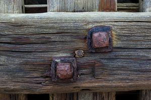 Old wood and metal.