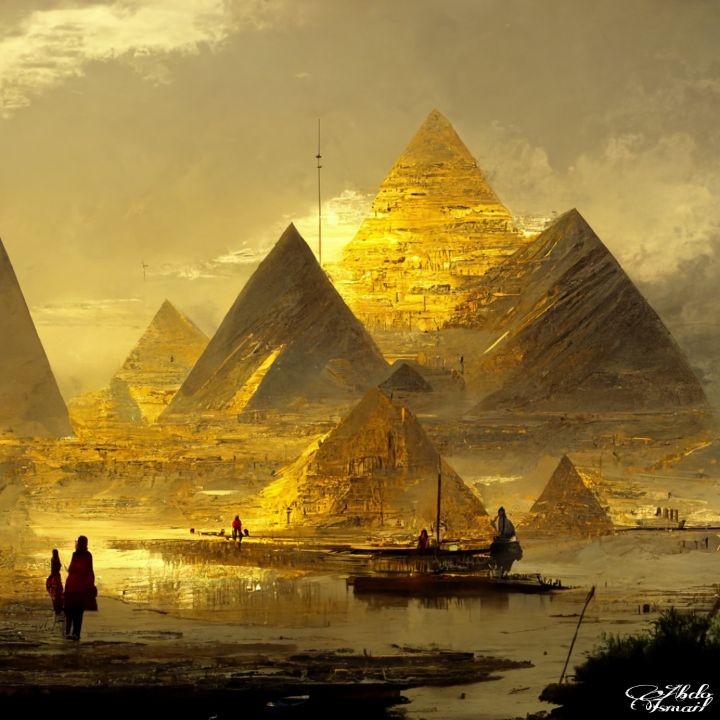 Pharaonic Golden Age Old Egypt Art Digital Art Buildings