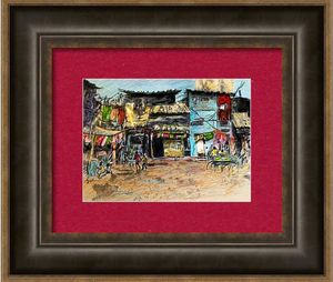 The Market 18×24 medium acrylic