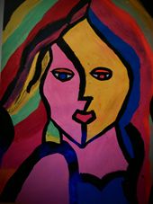 The Lady of Confusion - Linda mock - Paintings & Prints, Abstract
