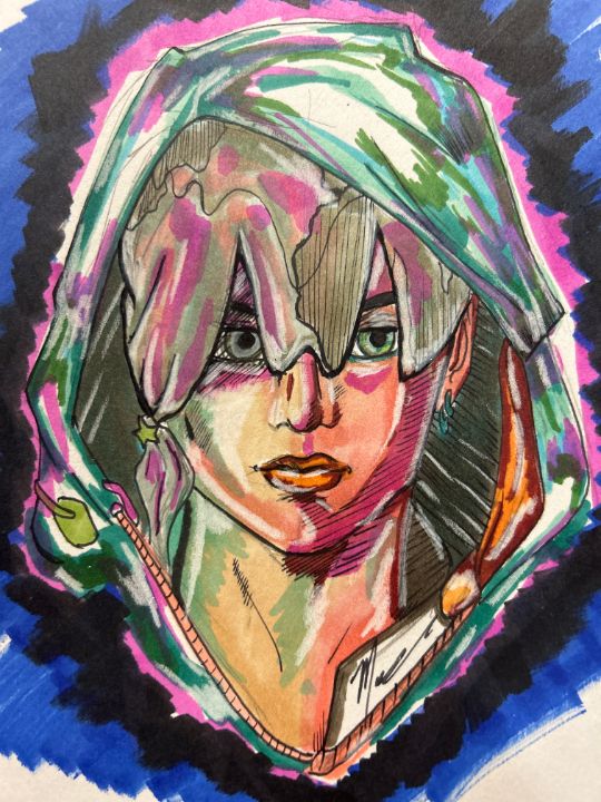 JoJo's Bizarre Adventure anime watercolor hotsell art piece