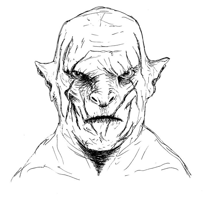 Azog, The White Orc Printable Drawings Drawings & Illustration