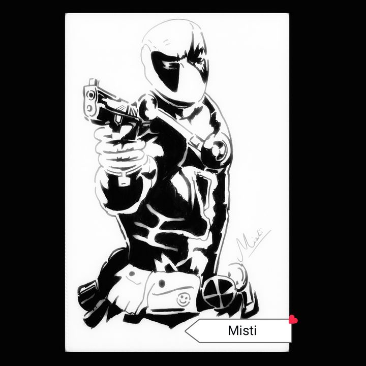 Deadpool Marker Art - Misti's Art journal🎨