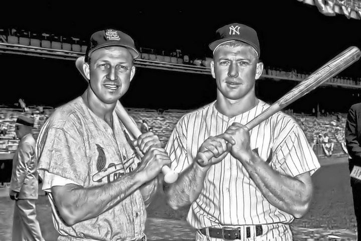 Stan Musial, Mickey Mantle and Joe - Baseball In Pics