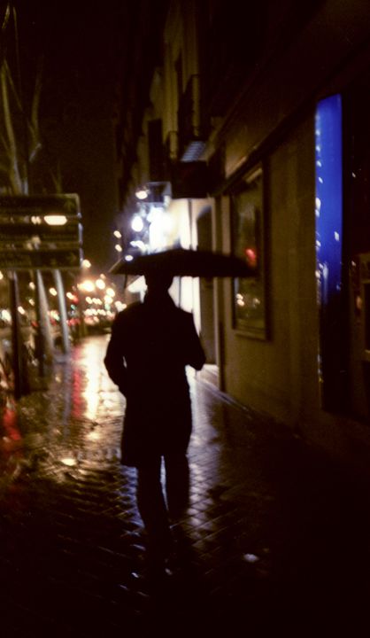 Man walking in street at night c41 - edwardolive