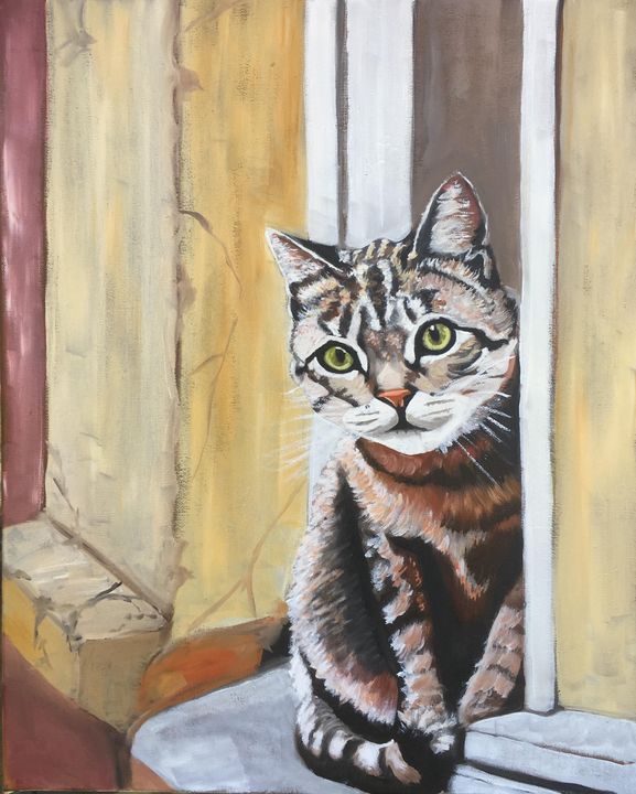 Commissioned Portrait Cat Kitty - Freelance Commission Artist Miguel
