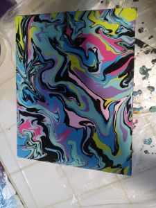 8x10 acrylic pour painting