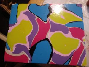 8x10 acrylic pour painting
