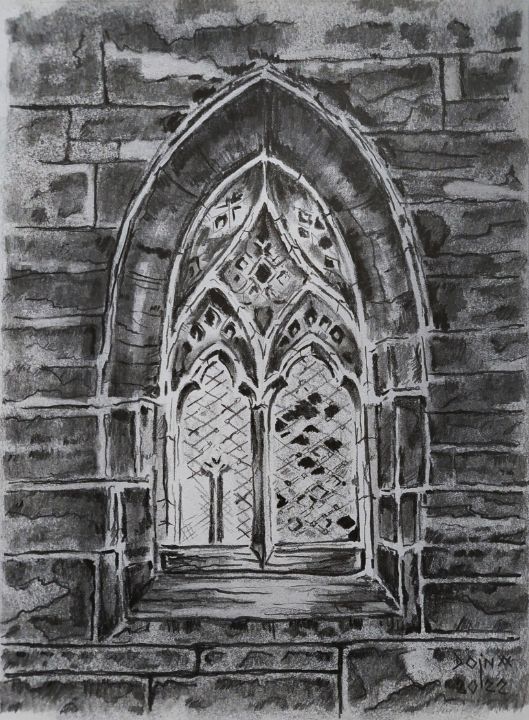 Gothic window - broken - Doina Balanescu - Drawings & Illustration ...