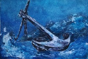 Anchor in blue depths