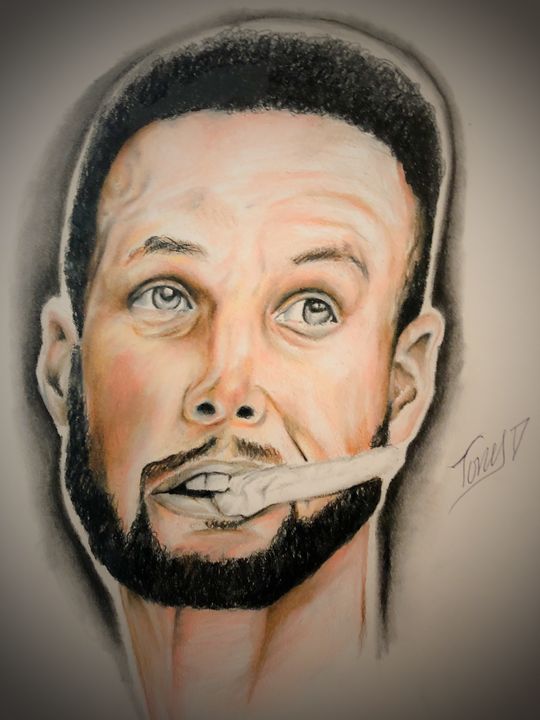 Stephen Curry - Colored pencil drawing
