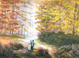 Lovers Clock - By Ethel Dorris - Paintings & Prints, Fantasy