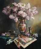 Still life, Lilac in grey vase - Fimasart - Paintings & Prints