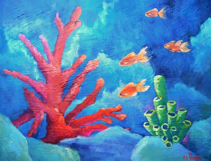 Florida Keys Coral Reel - Carol Schiff Studio