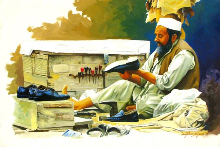 Mochi Pakistan Pakistan Art Museum Paintings Prints People Figures Other People Figures Male Artpal mochi pakistan pakistan art museum