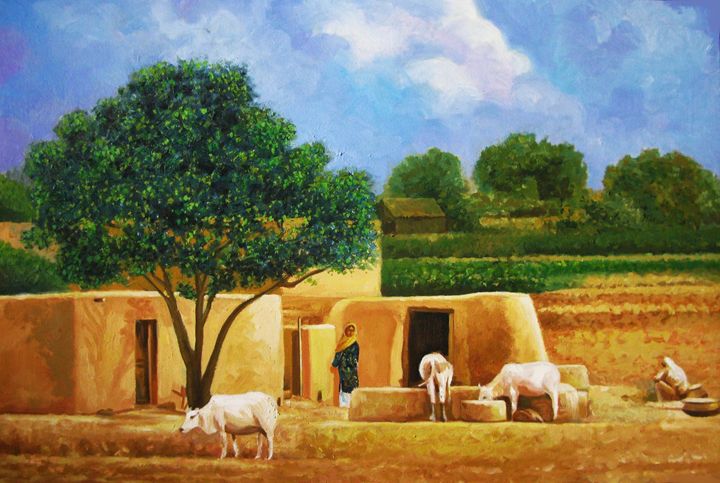Village Life Pakistan - Pakistan Art Museum