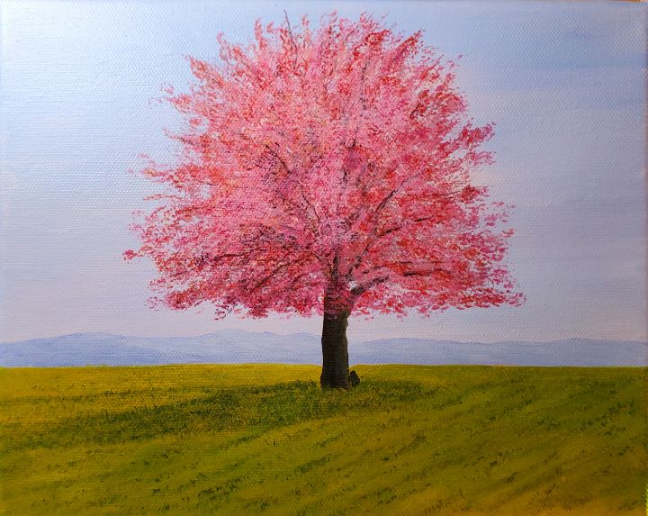 Cherry Blossom, 8x10 Acrylic, $75 - Steve Joseph Landscape