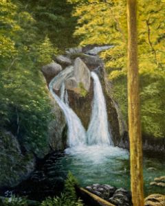 Cherry Blossom, 8x10 Acrylic, $75 - Steve Joseph Landscape Art