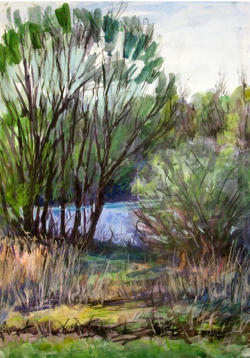 Весенние мотивы - Александр - Paintings & Prints, Landscapes & Nature,  Rivers & Creeks - ArtPal