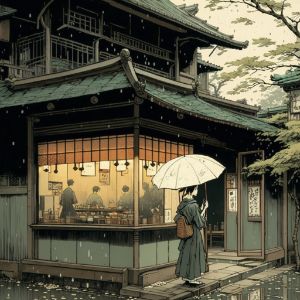 Teahouse in the Rain - Mdgmlr's Art